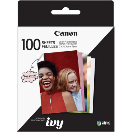 canon zink tm sticky back photo paper pack 100 sheets