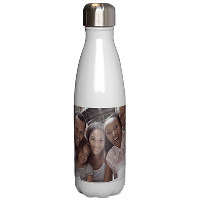 17 oz Slim White Water Bottle - Pitman Photo Supply