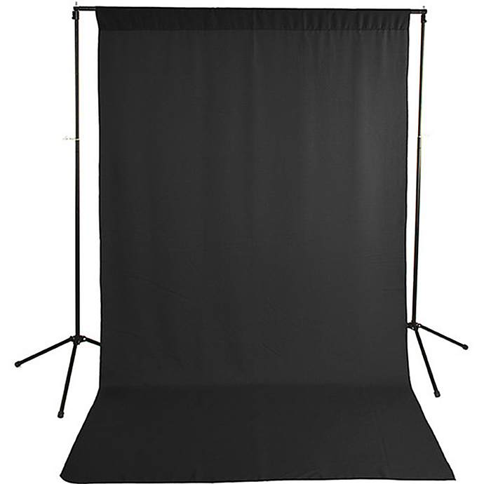 Savage Black Solid Muslin Backdrop with Background Support Stand | Lighting  & Studio | Savage at Unique Photo