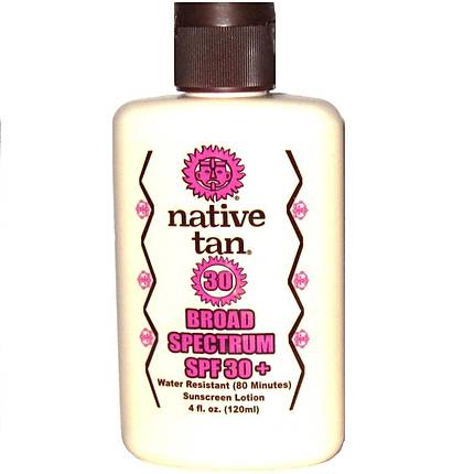 native tan suntan lotion